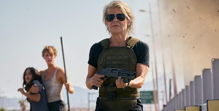 Linda Hamilton, Natalia Reyes e Mackenzie Davis