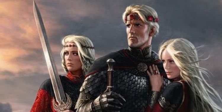 gelo e fogo visenya, aegon e rhaenys juntos