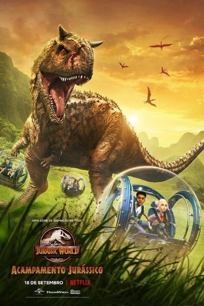 Jurassic World Acampamento Jurássico poster grande