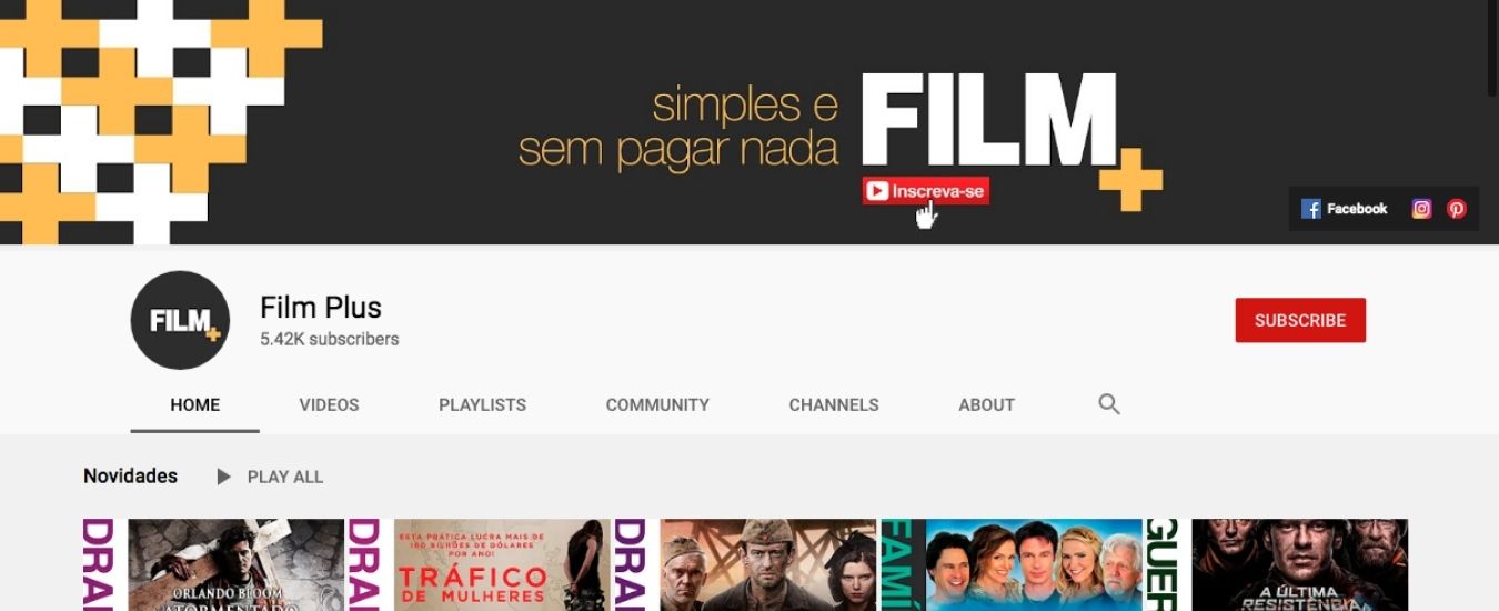 Film+, Novo canal do  apresenta filmes na íntegra 100% grátis para  todos os gostos